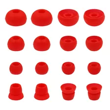 Set De Siliconas Eartips Alxcd Auriculares 8 Pares Rojo