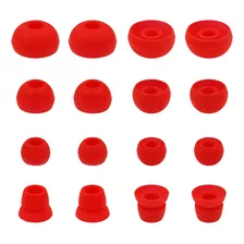 Set De Siliconas Eartips Alxcd Audífonos 8 Pares Rojo