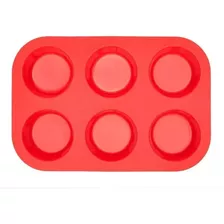 Forma 6 Cavidades Silicone Cupcake Petit Gâteaus Torta Pudim