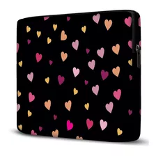 Case Capa Para Notebook Corações Com Bolso 17 Polegadas