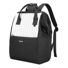 Mochila Impermeable Himawari Mod 711 Negra Y Blanca Con Usb