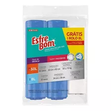 Esfrebom Saco Para Lixo 2 Rolos De 50l 1 Rolo De 8l Bt318