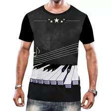 Camiseta Camisa Instrumento Piano Teclado Teclas Arte Som 3