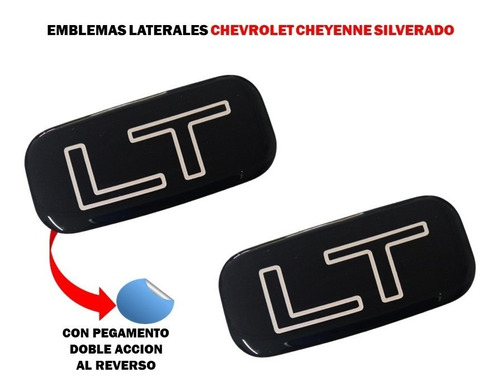 Par De Emblemas Laterales Lt Chevrolet Cheyenne 1999-2007 Foto 3