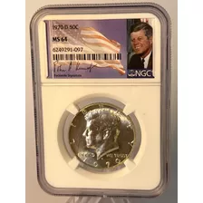 Medio Dólar Kennedy. 0.50 Ctvs De Plata 0.44. 1970. Ceca D 