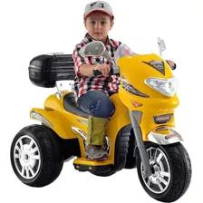 Moto Elétrica Infantil Som E Luz Sprint Turbo Amarela 12v