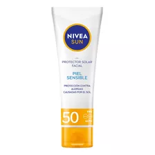 Protector Solar Facial Nivea Sun Piel Sensible 50 Fps 50 Ml