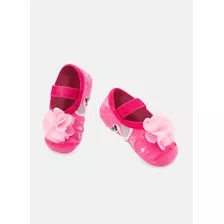 Meia Sapatilha Infantil Rosa Pink Com Laço Puket