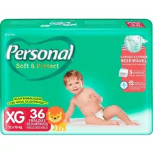 Fralda Personal Soft E Protect Xg Com 36 Unidades Tamanho Extra Grande (xg)