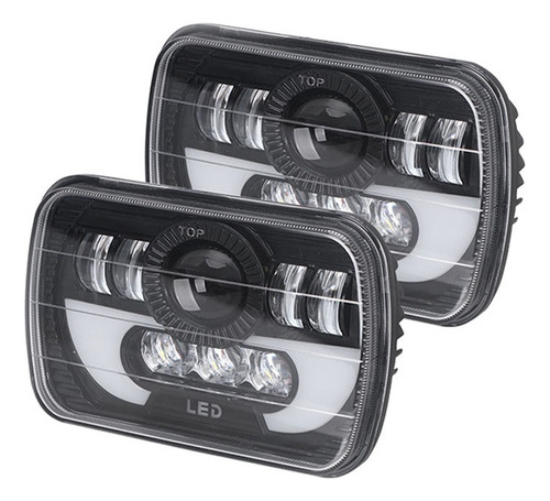 Foto de Faros Delanteros Cuadrados Led De 6x7  Para Jeep Wrangler Yj