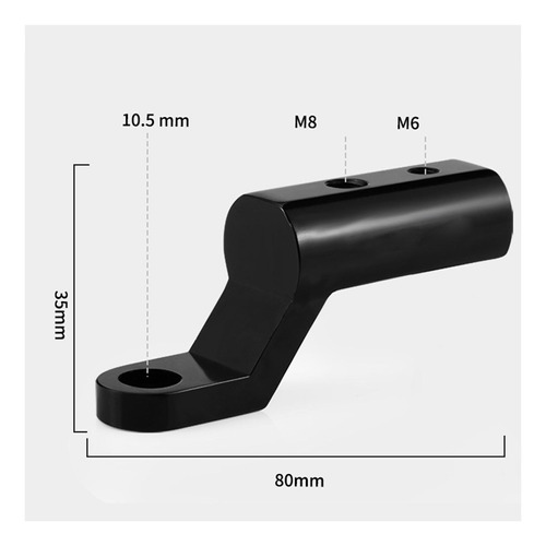 2pcs Soporte De Adaptador Extensor De Espejo De Motocicleta Foto 2