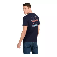 Remera Estampada Frente Espalda Moda Hombre Mistral 10130-11