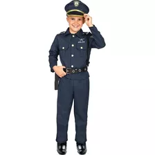 Disfraz De Policía Para Niños Talla S 4-6 Años