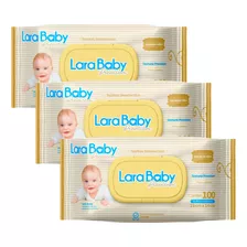 Kit C/03 Toalha Umedecidas Lara Baby Premium C/100un