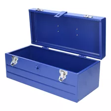 Caja Portaherramientas Metálica Color Azul Con Charola 16 X