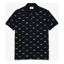 Polo Lacoste L.12.12 Com Múltiplos Crocodilos Estampados