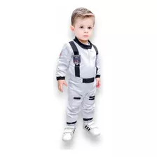 Macacão Astronauta Infantil Luxo Nasa Festa Ensaio Fantasia 