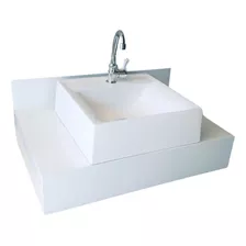  Bancada De Porcelanato 60x40cm Cor Branco Envio Imediato 