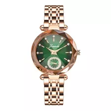 Reloj Dama Elegante Fino Diamante Caja Calidad Oro Lujo