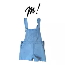 Jardinero De Jean Corto Muaa! Light Blue