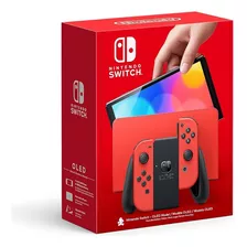 Nintendo Switch Oled Edicion Mario Red + 256gb +magia+juegos