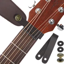 Correa Para Guitarra Acustica Boton De Piel Adaptador Para