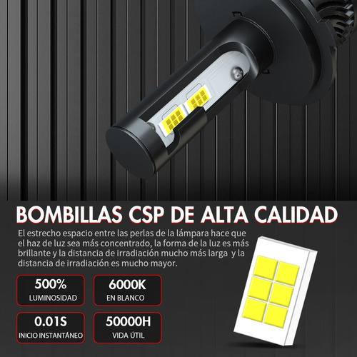 28000lm Kit De Focos Led 9003 H4 Luz Alta Y Baja Para Toyota Foto 4