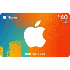 Apple Itunes 40 Dólares Usa - Código Digital Original
