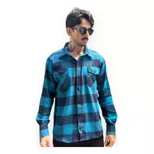 Camisa Xadrez Flanelada Masculina Manga Longa Slim Country