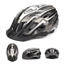 Casco Bicicleta Ajustable Acolchado Con Visera + Led Usb