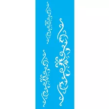 Stencil Decorativo 10x30 Diversas Moldura Pintura