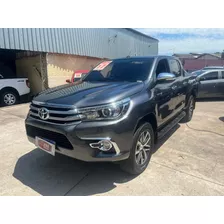 Toyota Hilux Cd 2.8 4x4 Srx Diesel 2017 Cinza Baixo Km