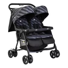 Cochecito De Paseo Doble Joie Aire Twin Liquorice Con Chasis Color Negro