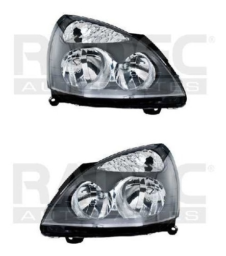 Par Juego Faros Renault Clio 2005 - 2010 Fondo Gris Depo Rxc Foto 3