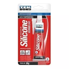 Silicone Acético Vermelho Alta Temperatura 50g Tekbond