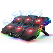 Base De Refrigeración Rgb Para Laptop 17 Con 6 Ventiladores