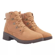 Botín Mujer Clásico Suede Camel Corona