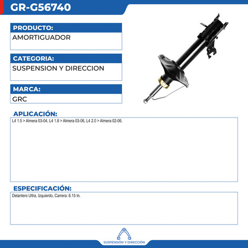 Amortiguador Nissan Almera 2002-2006 Foto 2