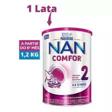 Fórmula Infantil Em Pó Nan Comfor 2 Nestlé Lata De 1,2 Kg Sabor Leite