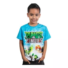 Playera Infantil Sublimada Plantas Vs Zombies