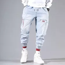 Aa Hip Hop Hombre Jeans Elástico Harun Cargo Pantalones
