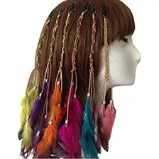 Nicedmm 6 Piezas Borlas De Extensiones De Cabello Boho Hippi