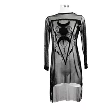 Bluson Spell Mesh Transparente Lunas Witch Goth