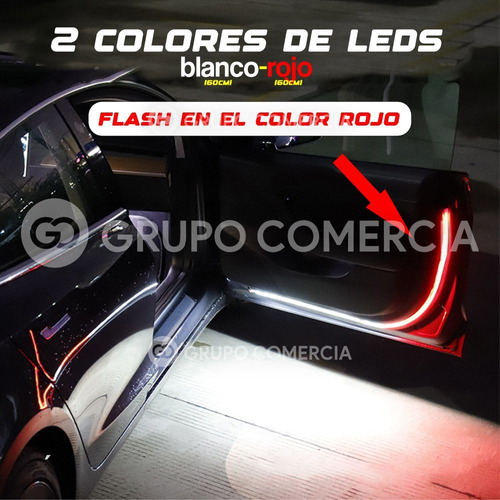 2 Luces Led Para Puerta De Carro Bicolor Tuning Lujo  Foto 7