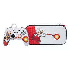 Control Alámbrico Y Slim Case - Fireball Mario