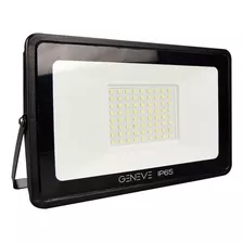 Geneve Ge-fl100n Reflector Led 100w Exterior Alta Potencia Ip65 Luz Fría Color De La Carcasa Negro Color De La Luz Blanco Frío