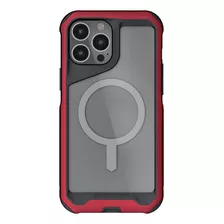 Carcasa De Aluminio Para iPhone 13 Pro Max - Marca Ghostek Modelo Atomic - Roja