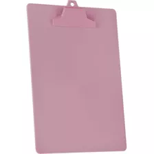 Prancheta Plastica - Of/a4 C/prend. Plast. Rosa - Acrimet