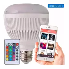 Lampada Led 12w Com Caixa De Som Bluetooth Controle Wj-l2