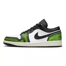 Air Jordan 1 Low Se Black/electric Green-white Dn37050 Nuevo